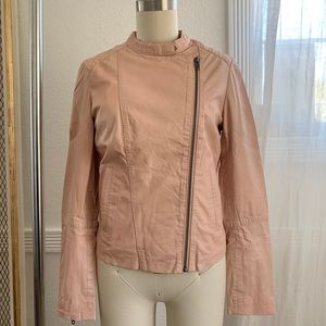 Pre-owned Muuba Kaus Lamb Leather Fitted Biker Motorcycle Jacket